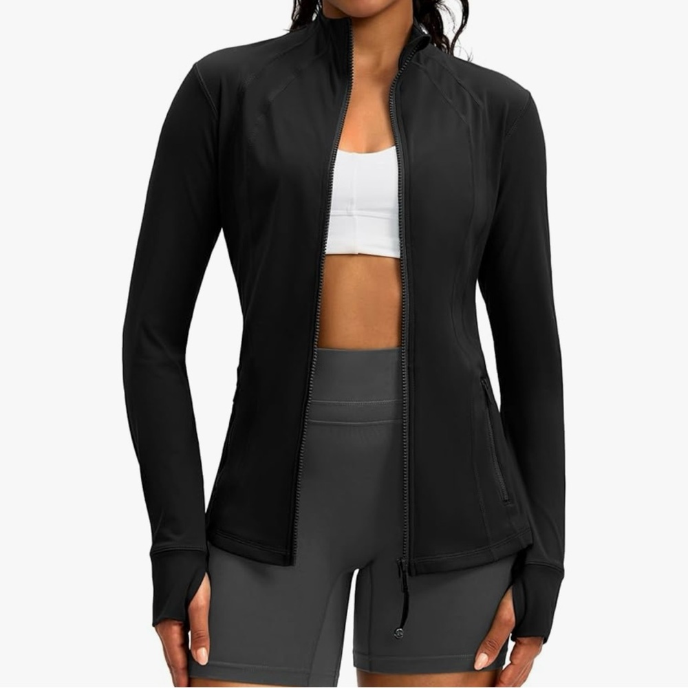 G Gradual Women's Zip Up Workout Jackets with Pockets Slim Fit